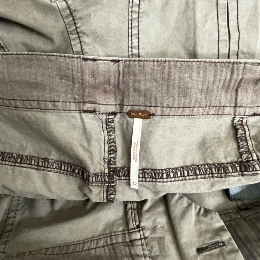 Free People The Thing Is Low-Rise Utility Pants Size 12 Wild Truffle Gray/Green - Picture 8 of 11